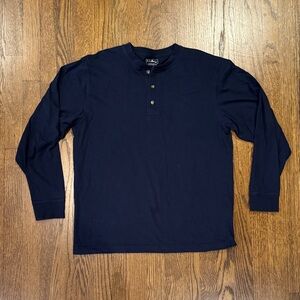 L.L. Bean Men's Navy Long Sleeve Henley
